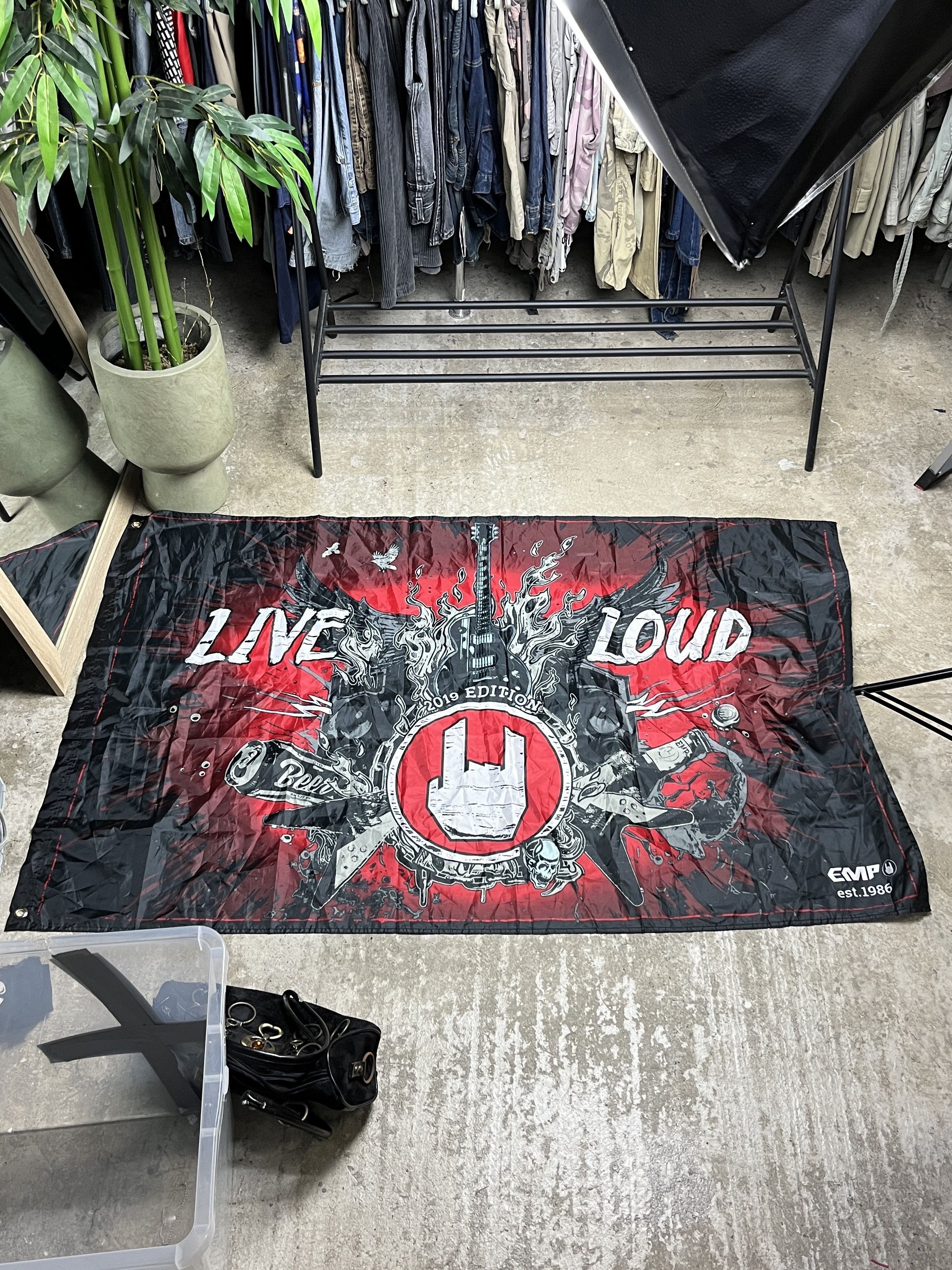 Vintage 2019 EMP LIVE LOUD ROCK BANNER - № 4509 Size ONE SIZE - 1 Thumbnail