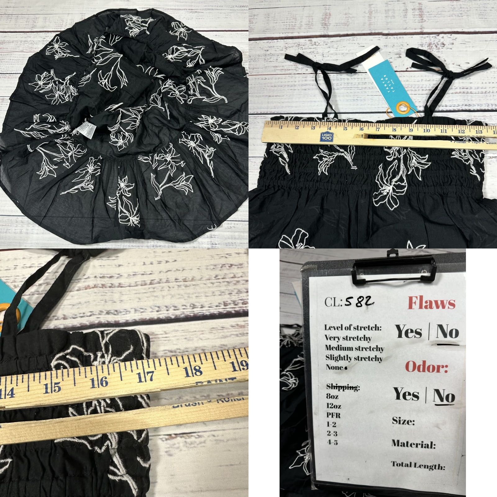 Tanya Taylor Tanya Taylor Swim Mini Lina Dress Black Floral Embroidery Sheer Sundress Sz M Women Sleeveless Cotton Short Regular XS? Not applicable Size M / US 6-8 / IT 42-44 - 8 Thumbnail