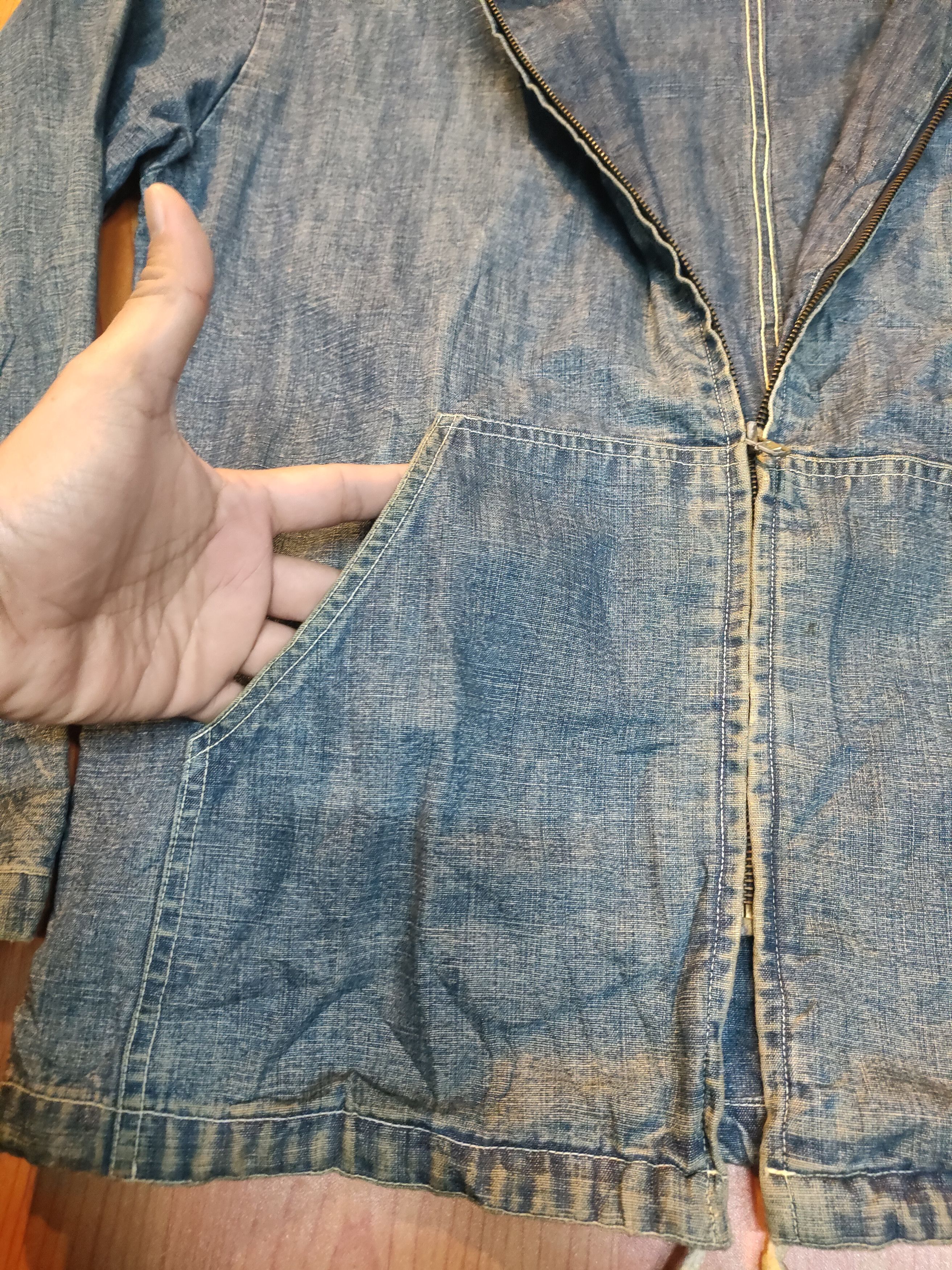 Japanese Brand Kalbab x Zipper Denim Jacket Size US L / EU 52-54 / 3 - 8 Thumbnail
