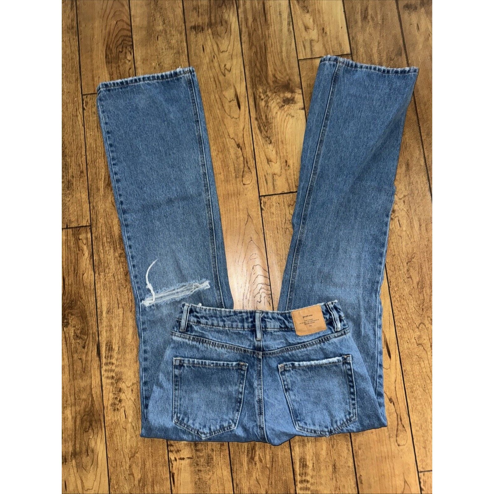 Vintage Stradivarius Denim Jeans Flare USA 6 Blue 27x33 Size 28" / US 6 / IT 42 - 5 Thumbnail
