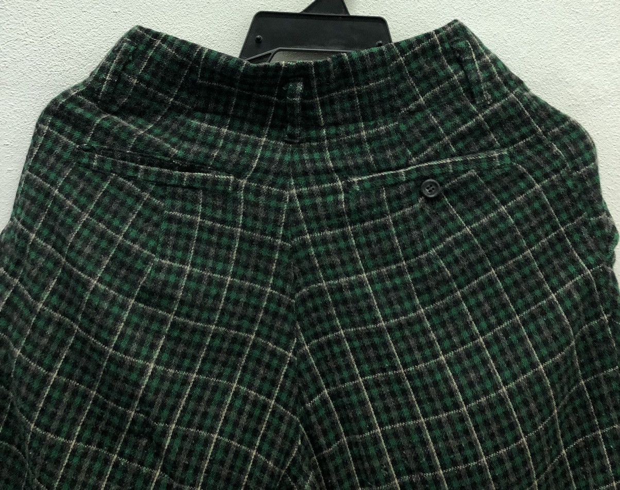 Vintage Tapered Green Check Wool Pants – Made in Japan