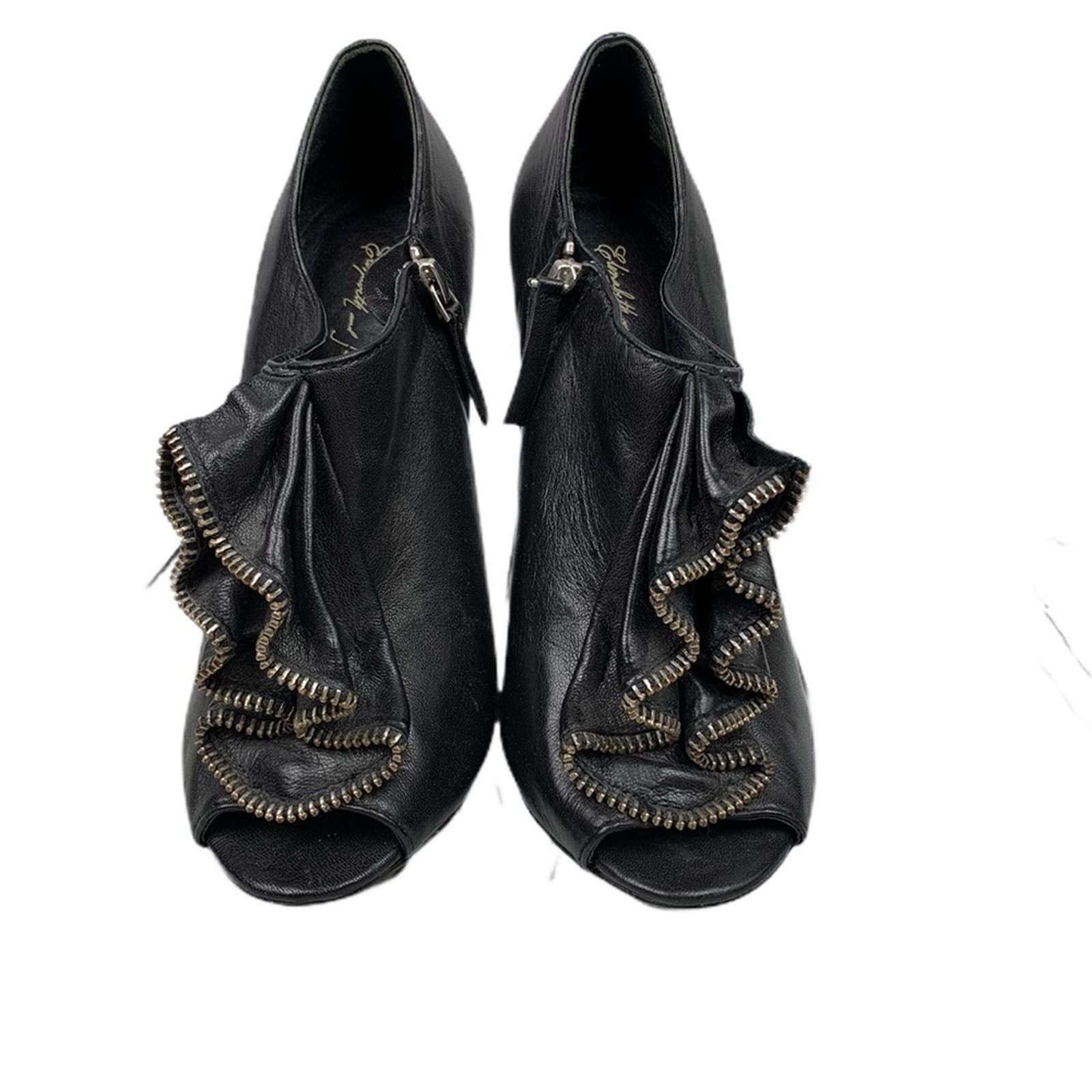 image of Elizabeth And James Booties Black Leather Size 6 M, Women's