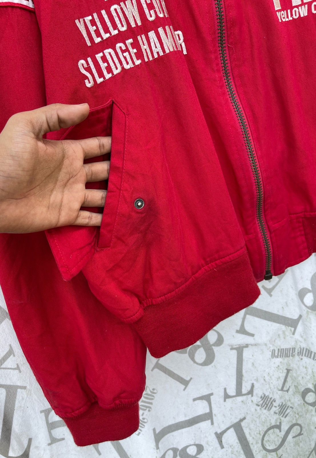 YELLOW CORN 🔥VINTAGE 90'S YELLOW CORN FULL PATCHES RACING BOMBER JACKET Size US L / EU 52-54 / 3 - 14 Thumbnail