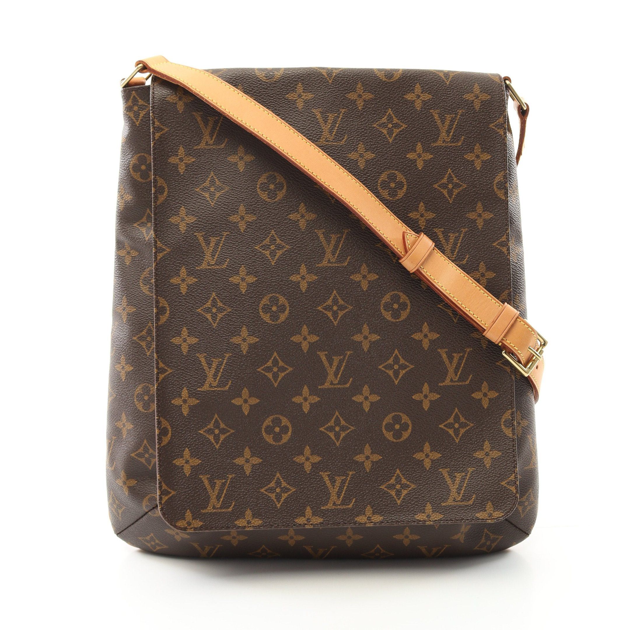 Louis Vuitton Musette Monogram Shoulder Bag Leather Brown, Women's