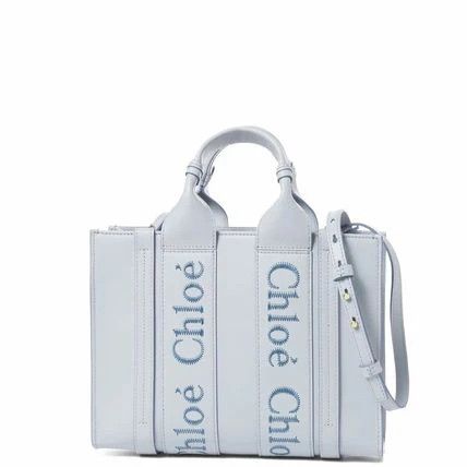 Chloe o1loc1c10425 Size:OS / Woody Small Tote Bag in Graceful Blue Size ONE SIZE - 1 Preview