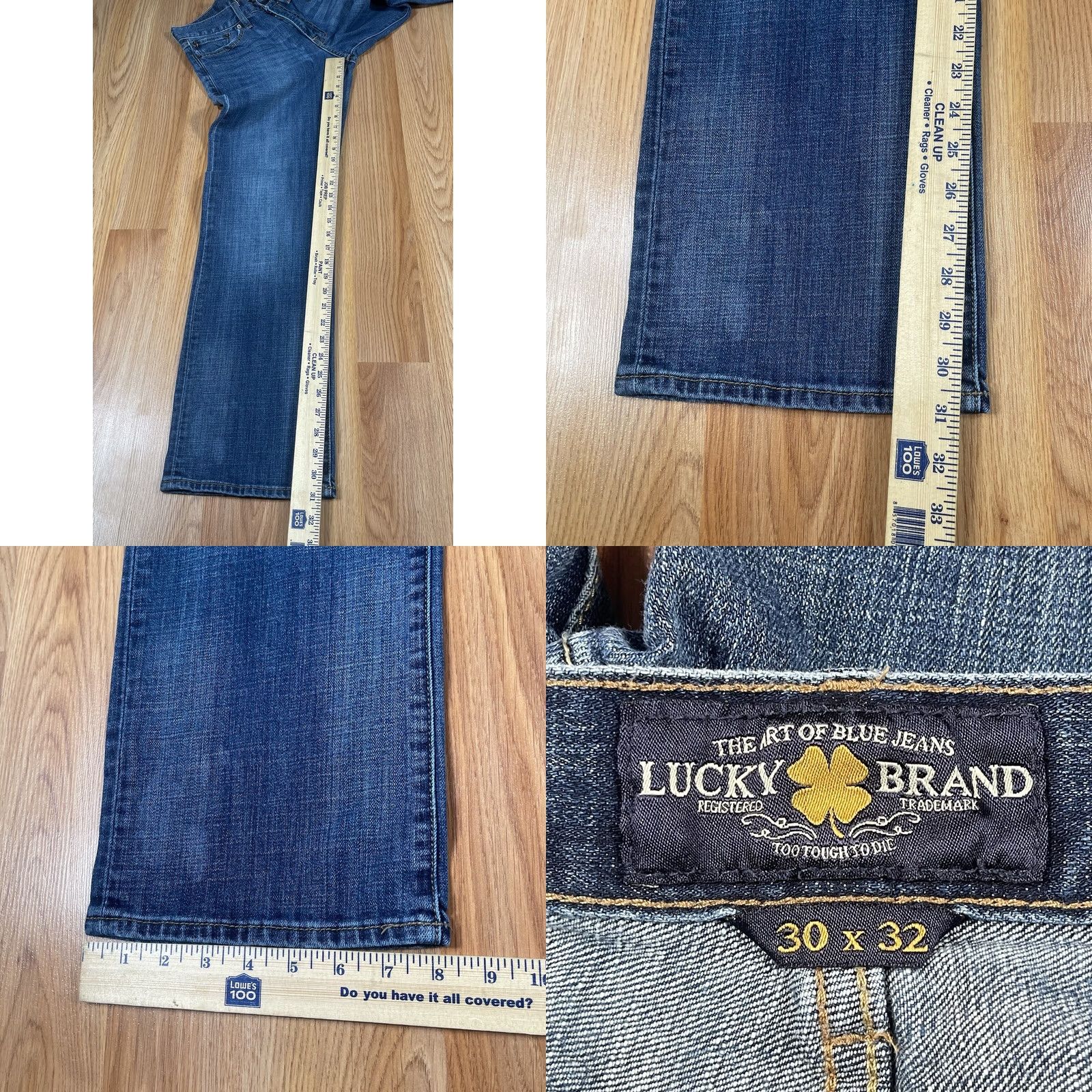 Lucky Brand Lucky Brand Jeans Mens 30Wx32L 361 Vintage Straight Fit Stretch Blue Denim Pants Size US 30 / EU 46 - 8 Thumbnail