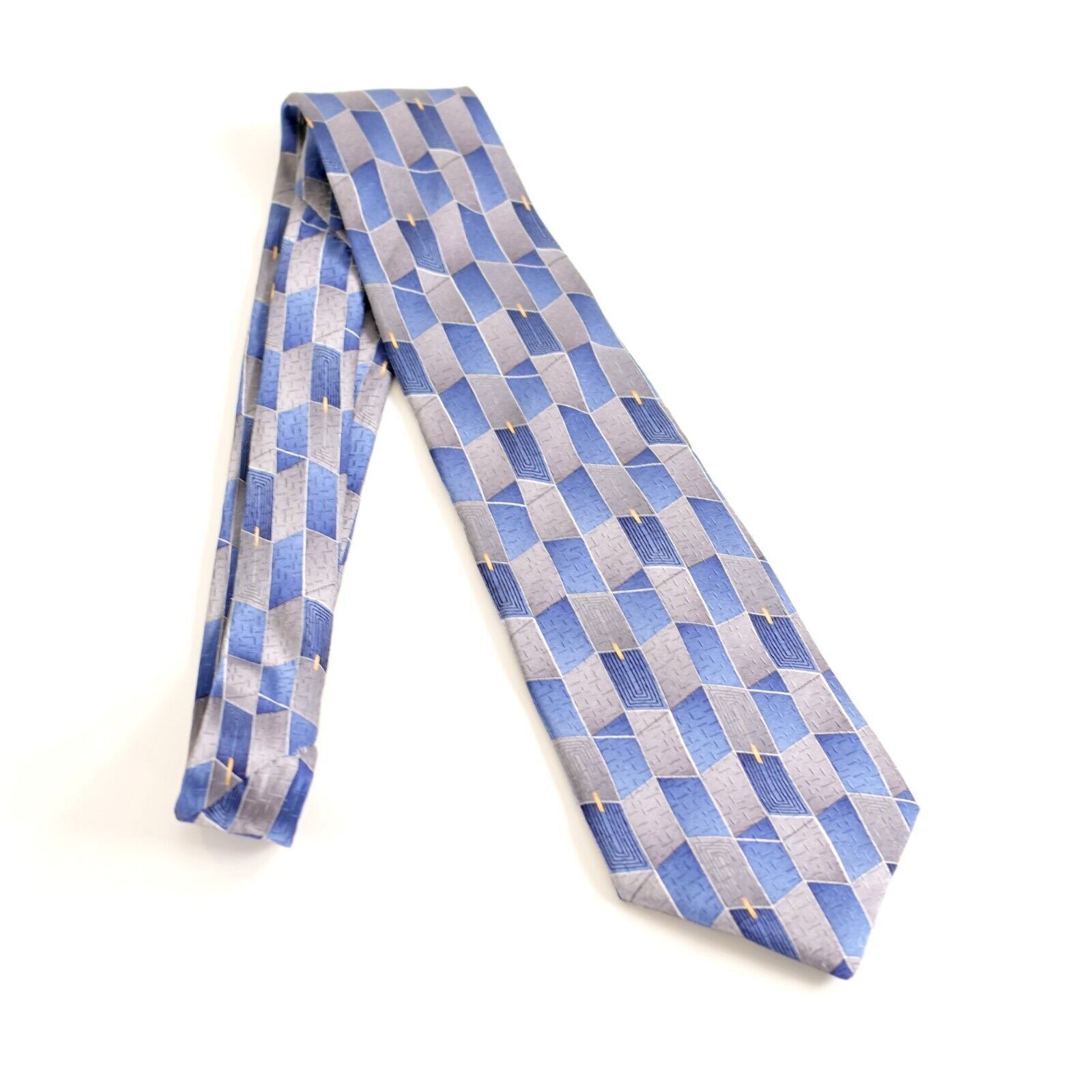 Arrow Arrow Jacquard Print Gray Glue Geometric Silk Tie Size ONE SIZE - 5 Thumbnail