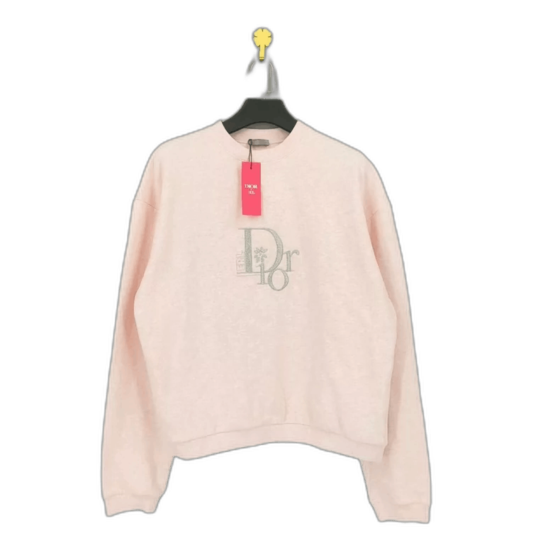 Dior Dior Pink Logo Embroidered Pullover Sweatshirt Size US M / EU 48-50 / 2 - 1 Thumbnail