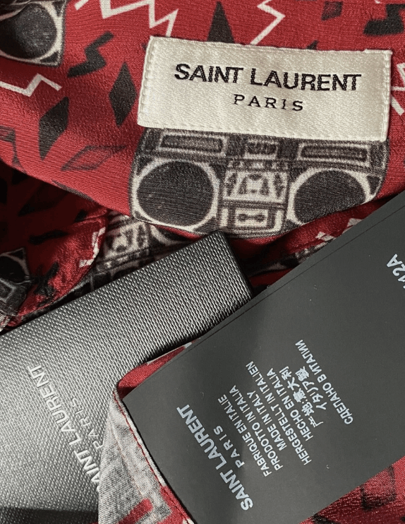 Saint Laurent Paris CREPE DE CHINE Radio button shirt Red YSL size IT 41 Size US M / EU 48-50 / 2 - 3 Thumbnail