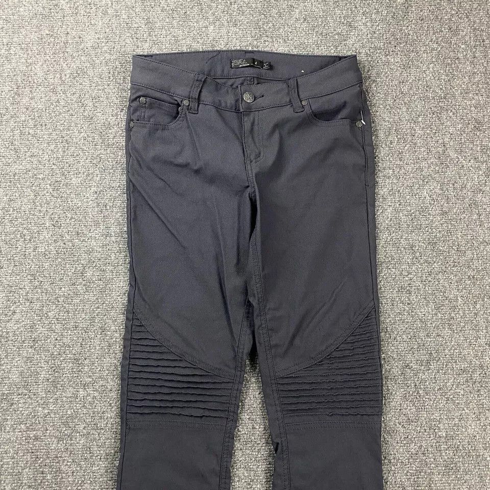 Prana PrAna Pants Women's 4 Gray Skinny Stretch Brena Moto Style Size 27" / US 4 / IT 40 - 2 Thumbnail