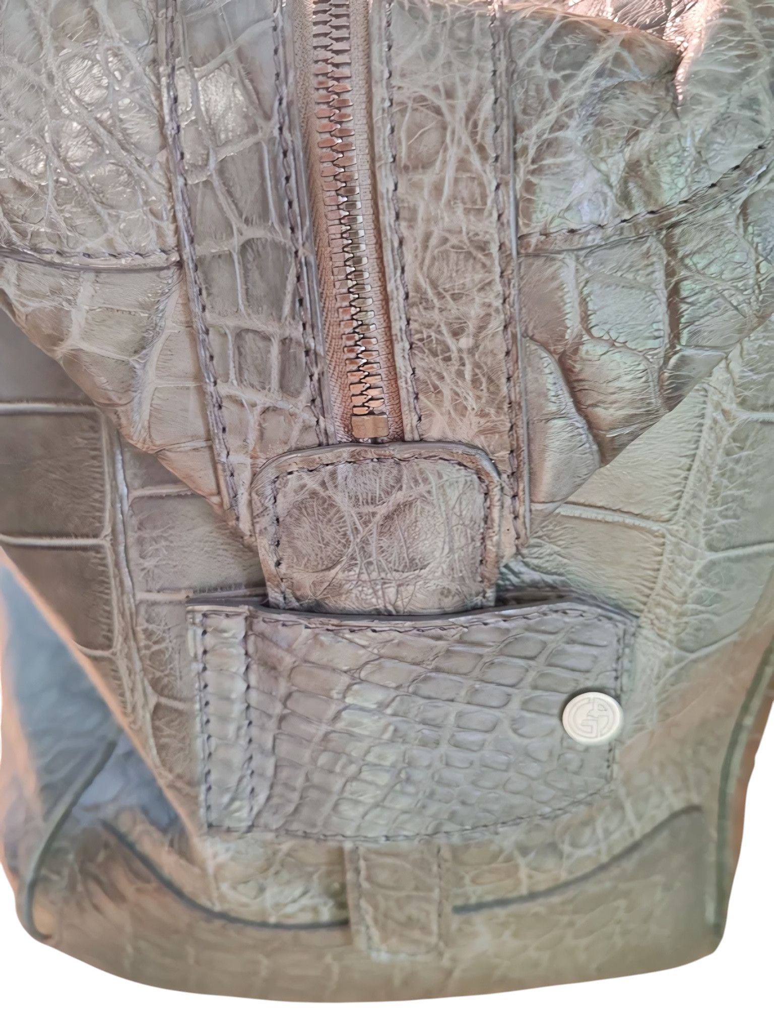 Giorgio Armani REAL CROCODILE LEATHER BAG WITH CROCODILE FOLDER Size ONE SIZE - 9 Thumbnail