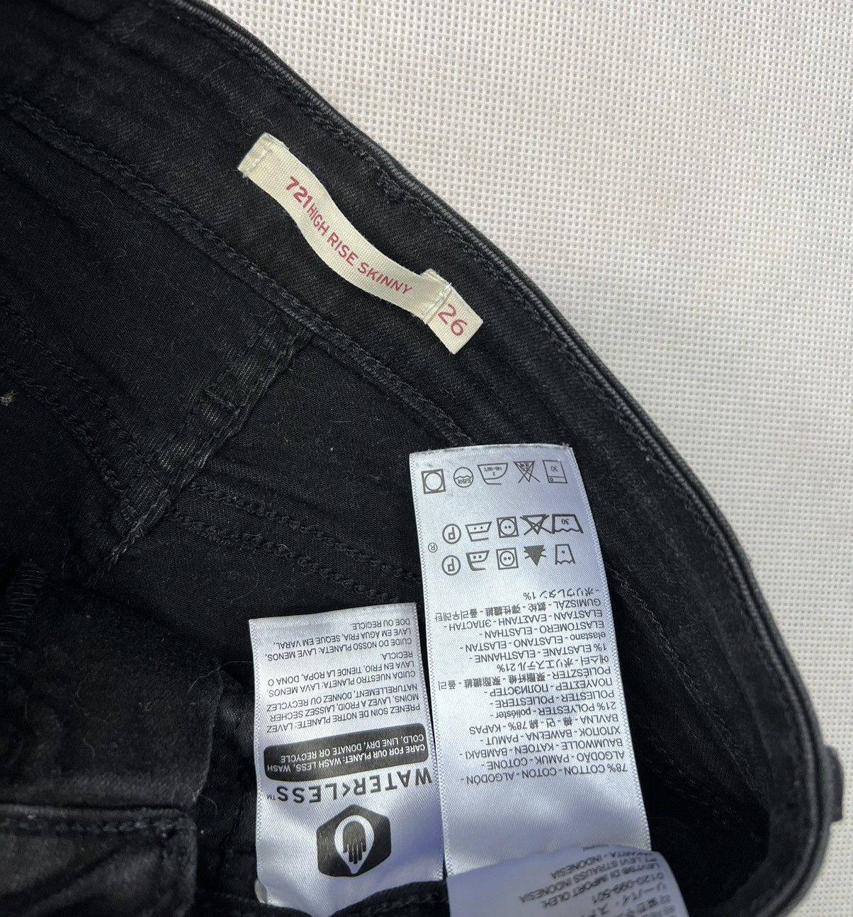 Levi's Spodnie Levi’s 721 High Rise Skinny Jeans Black Tab Damskie Size 26" / US 2 / IT 38 - 4 Thumbnail