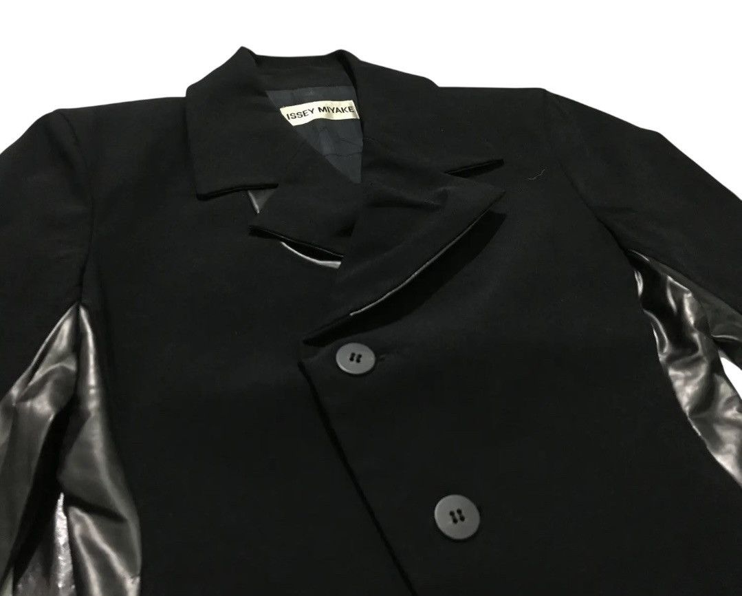 Issey Miyake 🔥 Archived Rare Vintage Issey Miyake Blazer Black Leather Size US M / EU 48-50 / 2 - 2 Thumbnail