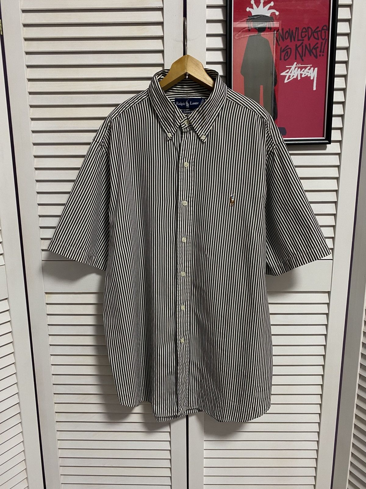 Polo Ralph Lauren Vintage Shirt Polo Ralph Lauren Hours Striped Zebra Size US L / EU 52-54 / 3 - 1 Thumbnail