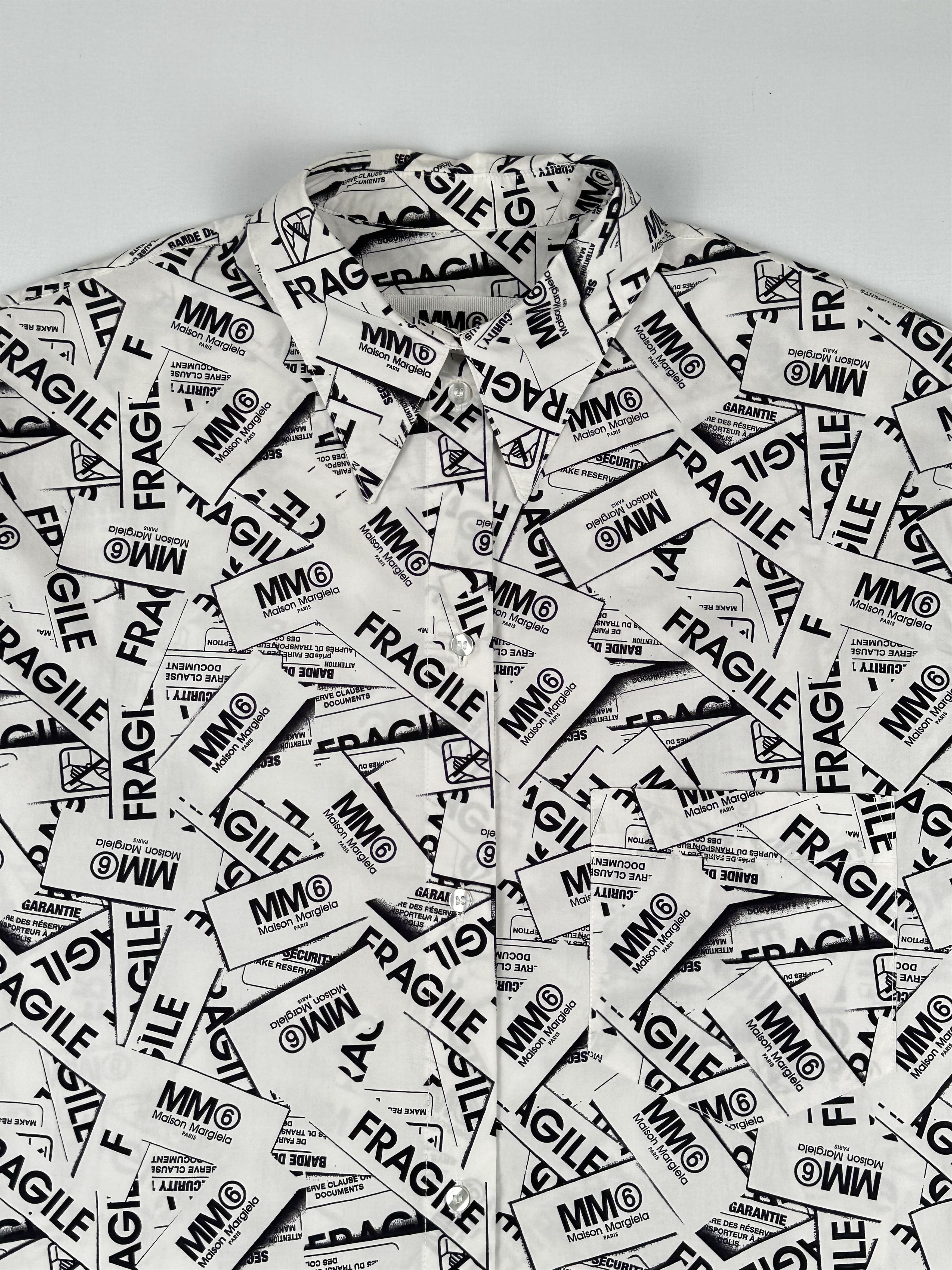 Maison Margiela MM6 Fragile Label Print Shirt Size US L / EU 52-54 / 3 - 3 Thumbnail