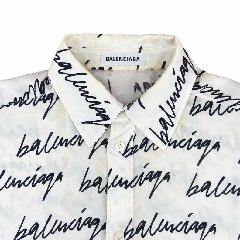 Balenciaga Balenciaga Printed logo breasted sun-proof long-sleeved sh Size US XS / EU 42 / 0 - 4 Thumbnail