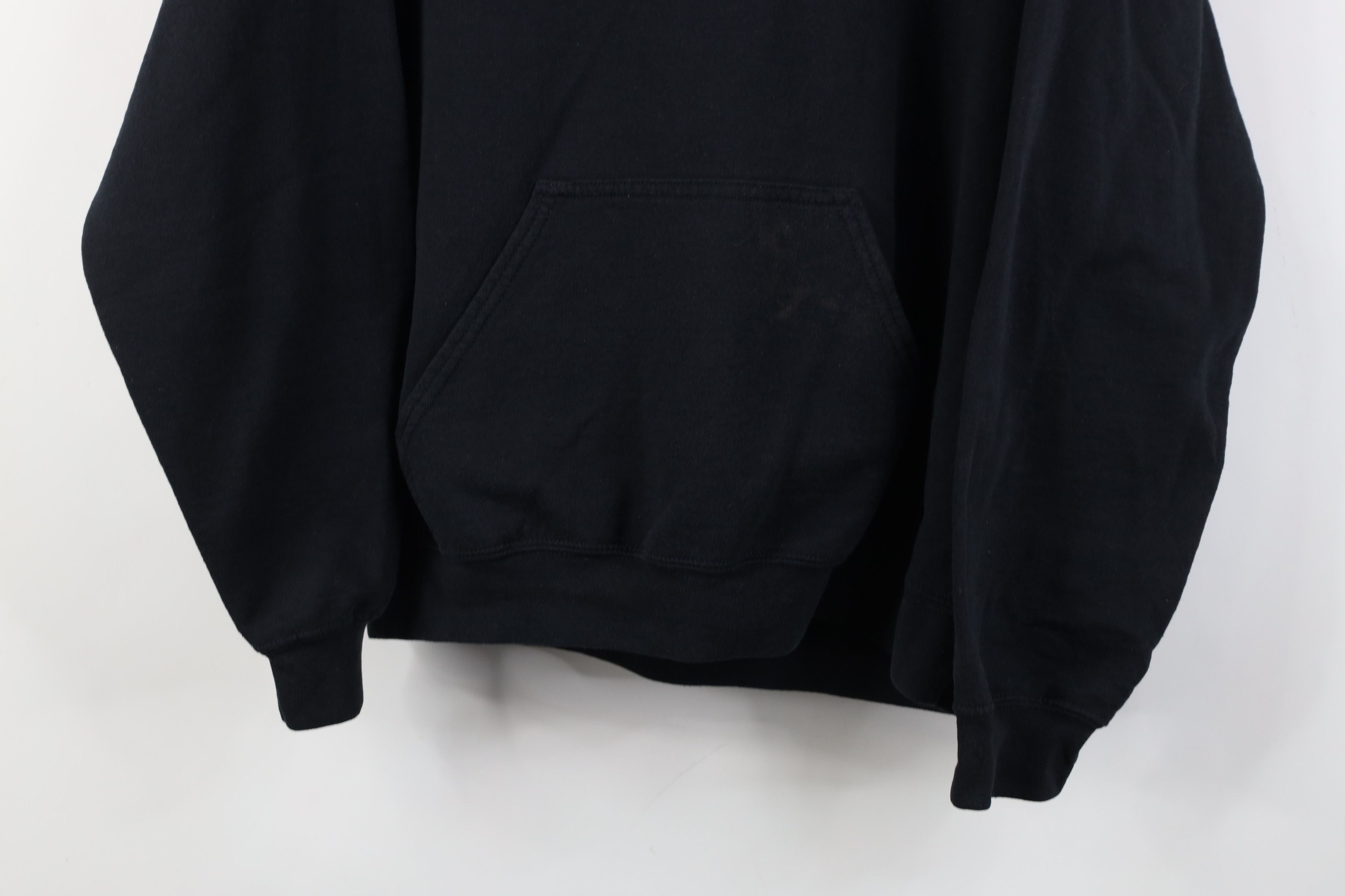 Vintage Vintage 90s Y2K Streetwear Blank Hoodie Sweatshirt Black Size US M / EU 48-50 / 2 - 3 Thumbnail