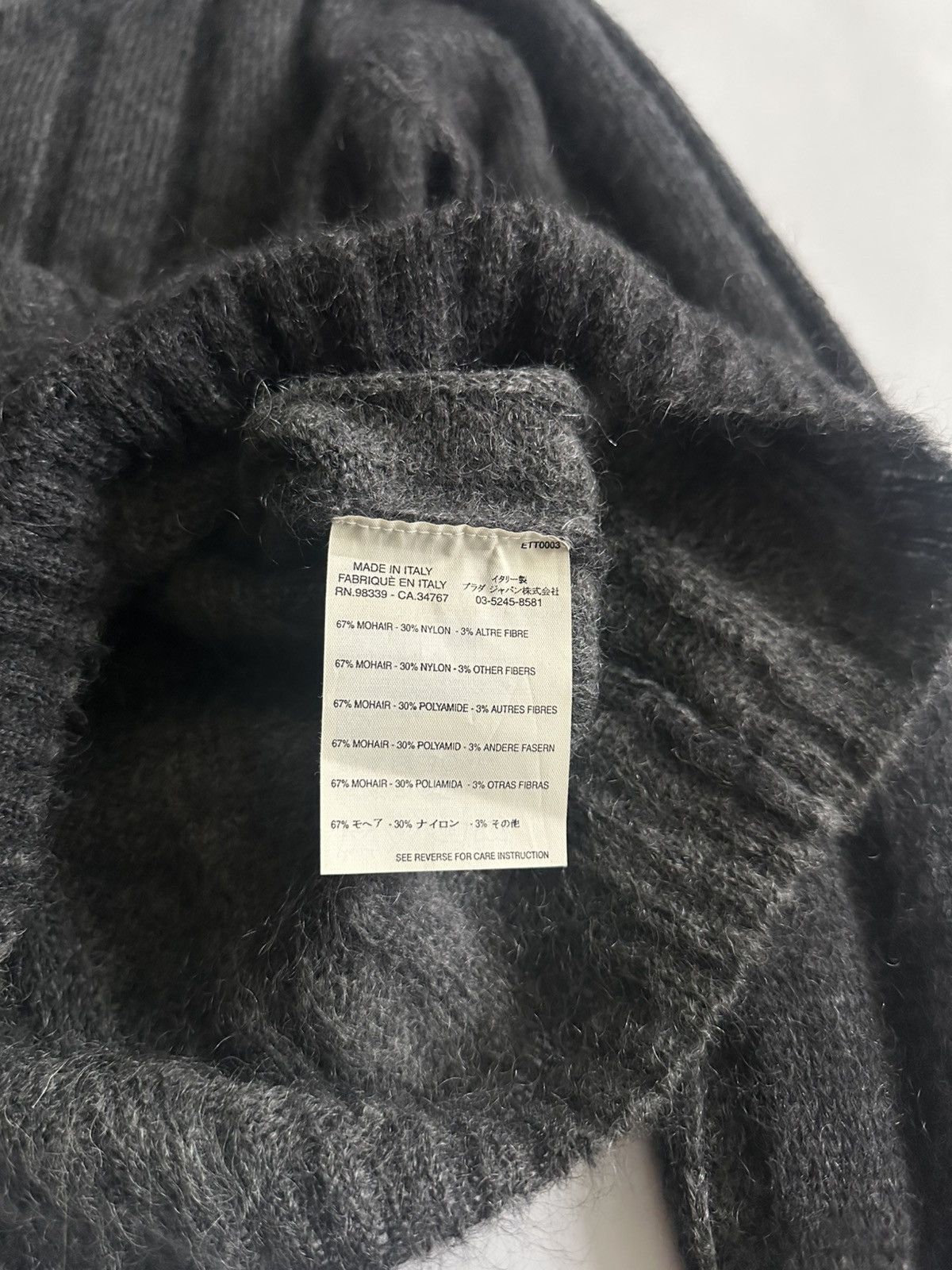 Prada Prada Early 2000’s Mohair Ribbed Knit Sweater Size US L / EU 52-54 / 3 - 6 Thumbnail
