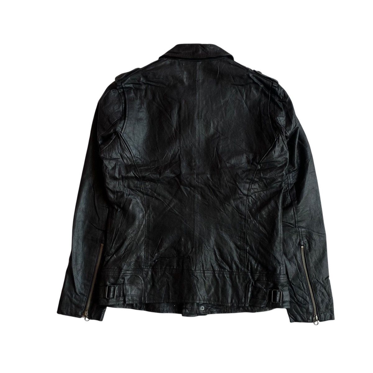 Issey Miyake × Tete Homme Issey Miyake Tete Homme Bikers Multipocket Leather Jacket Size US M / EU 48-50 / 2 - 6 Thumbnail