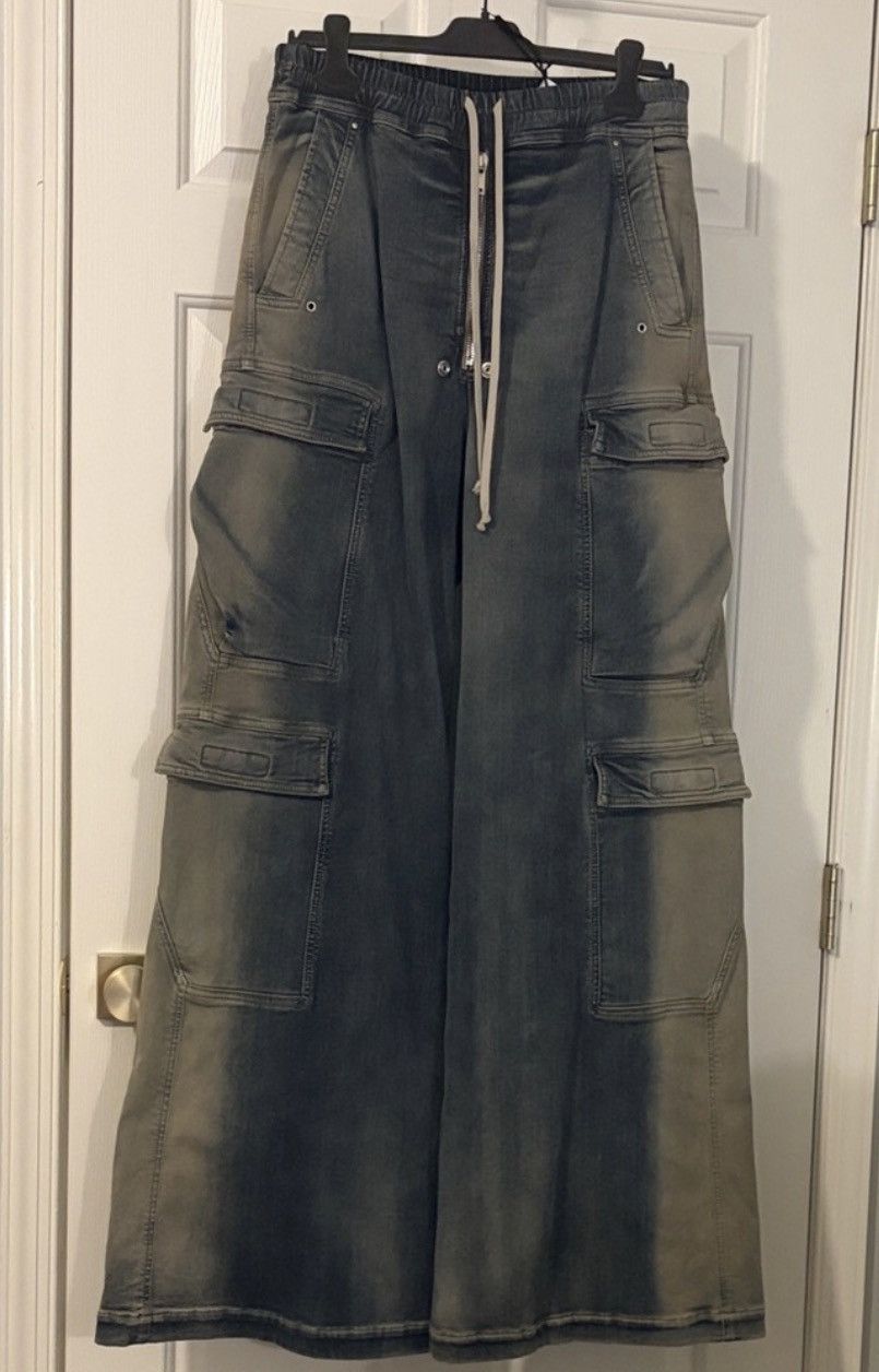 Rick Owens Rick Owens Runway Double Cargo Jumbo Bela Drawstring Denim Size US 36 / EU 52 - 1 Thumbnail