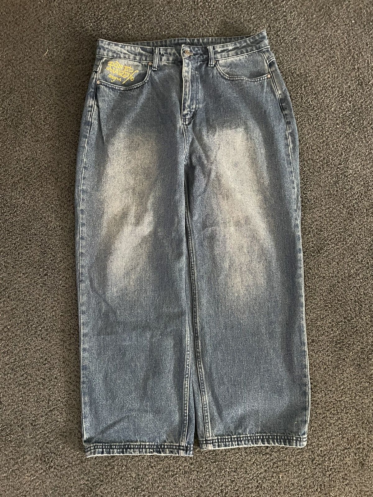 Christian Audigier × Ed Hardy Ed Hardy Washed Baggy Jeans Size US 32 / EU 48 - 2 Thumbnail