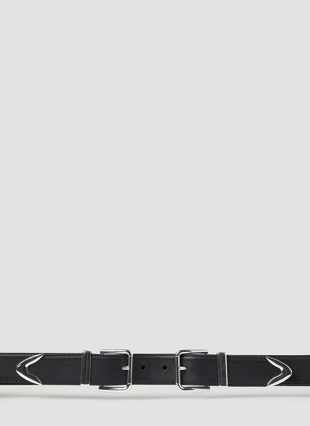 Dolce & Gabbana Double Buckle Leather Belt Size ONE SIZE - 1 Thumbnail