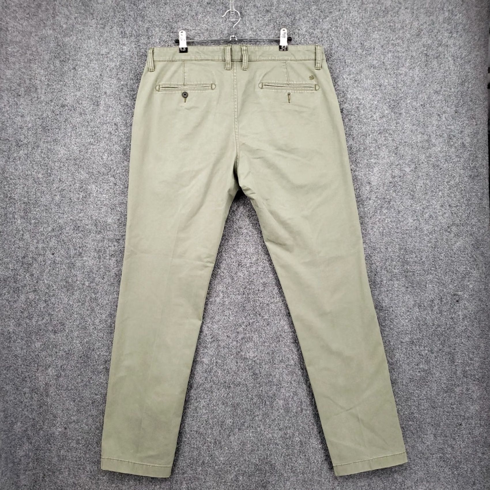 Lucky Brand Lucky Brand 110 Pants Mens 34x31 Green Skinny Chino Flat Front Stretch Trousers Size US 34 / EU 50 - 2 Thumbnail