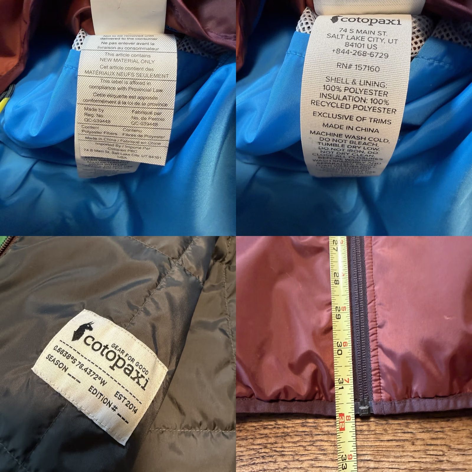Cotopaxi Cotopaxi Men’s XXL Blue Green Brown Color Block Insulated Full Zip Jacket Size US XXL / EU 58 / 5 - 8 Thumbnail