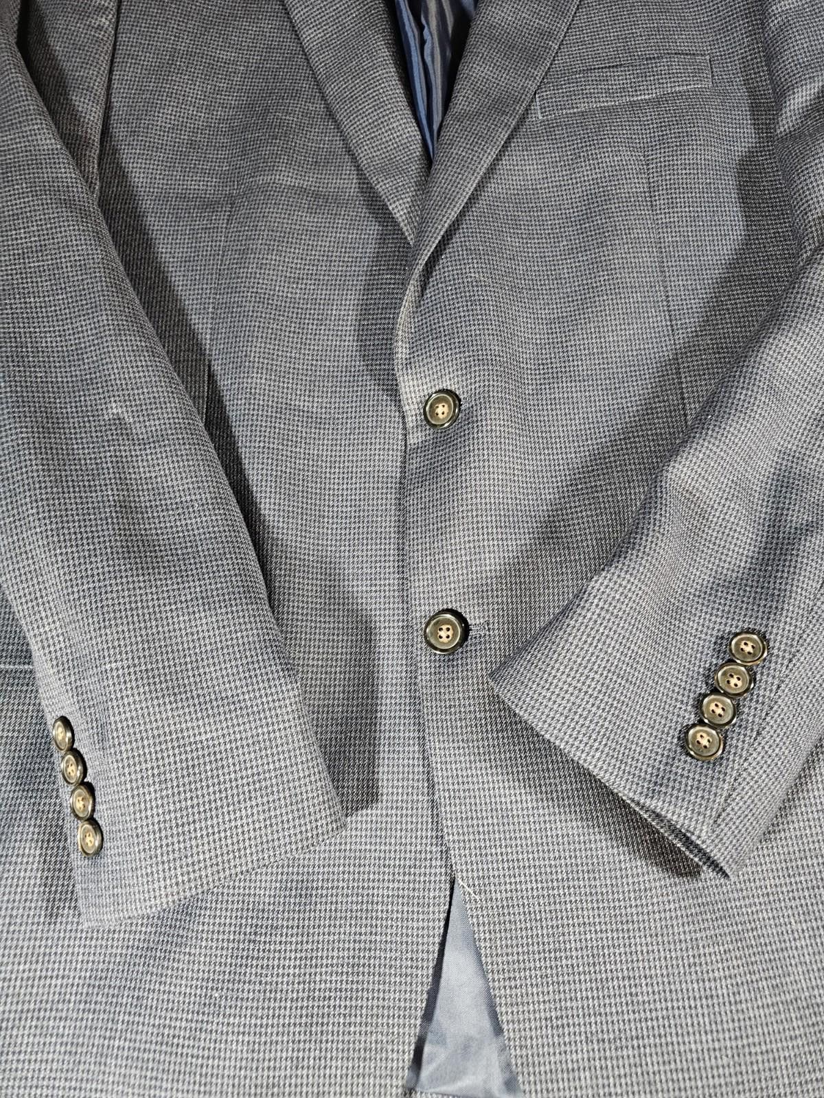 Chaps Chaps 44L Blue Houndstooth 2 Button Blazer Size 44L - 2 Thumbnail