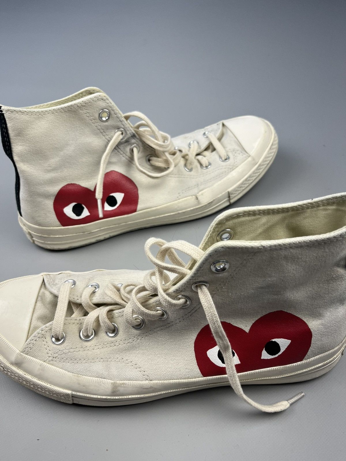 Comme des Garcons × Comme des Garcons PLAY × Converse Comme des Garçons PLAY x Converse High Steel Shoes CDG Size US 11 / EU 44 - 2 Thumbnail