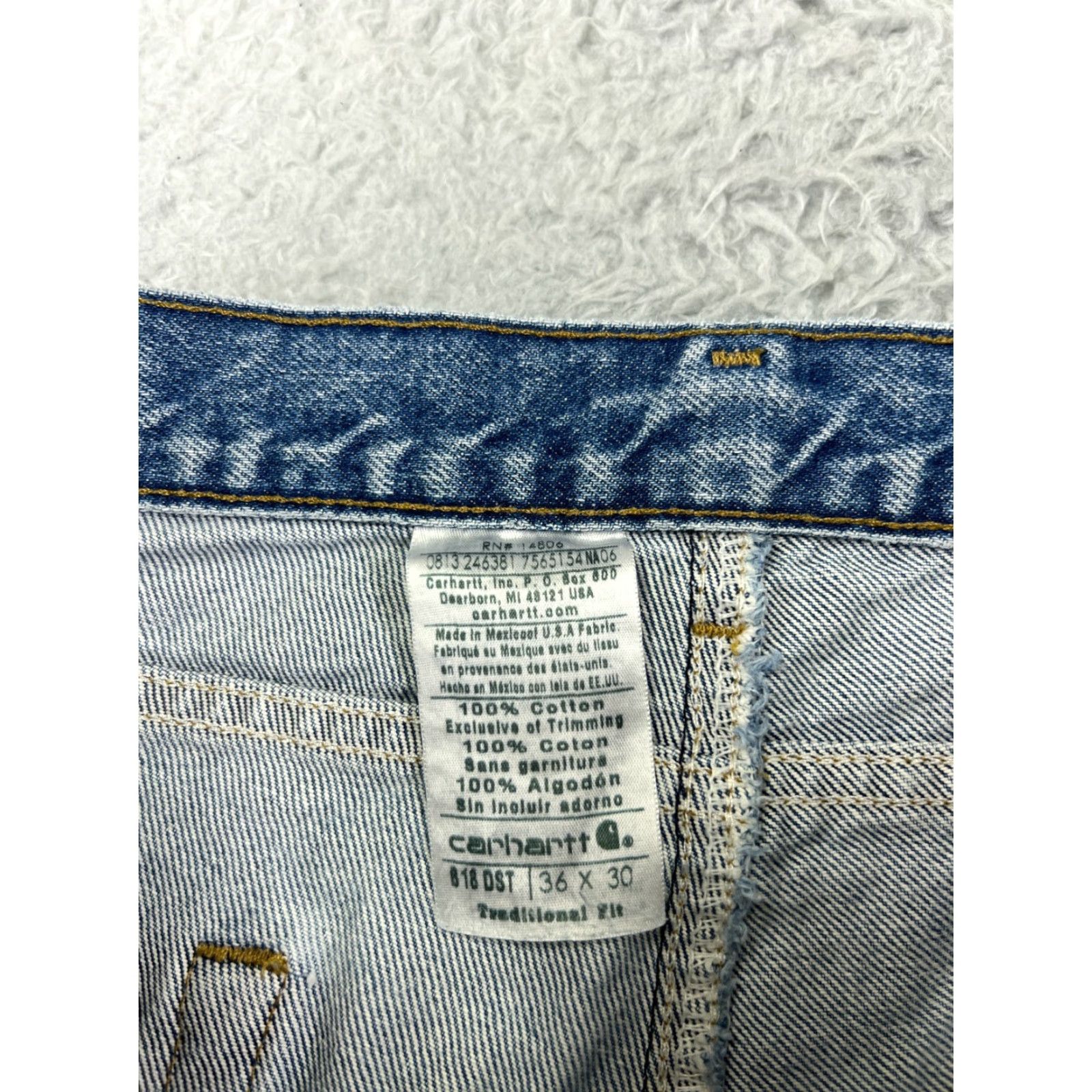 Carhartt Carhartt Jeans Mens 36 Blue Denim 100% Cotton Relaxed Fit 5-Pocket Inseam 30 Bootcut Size US 36 / EU 52 - 3 Thumbnail