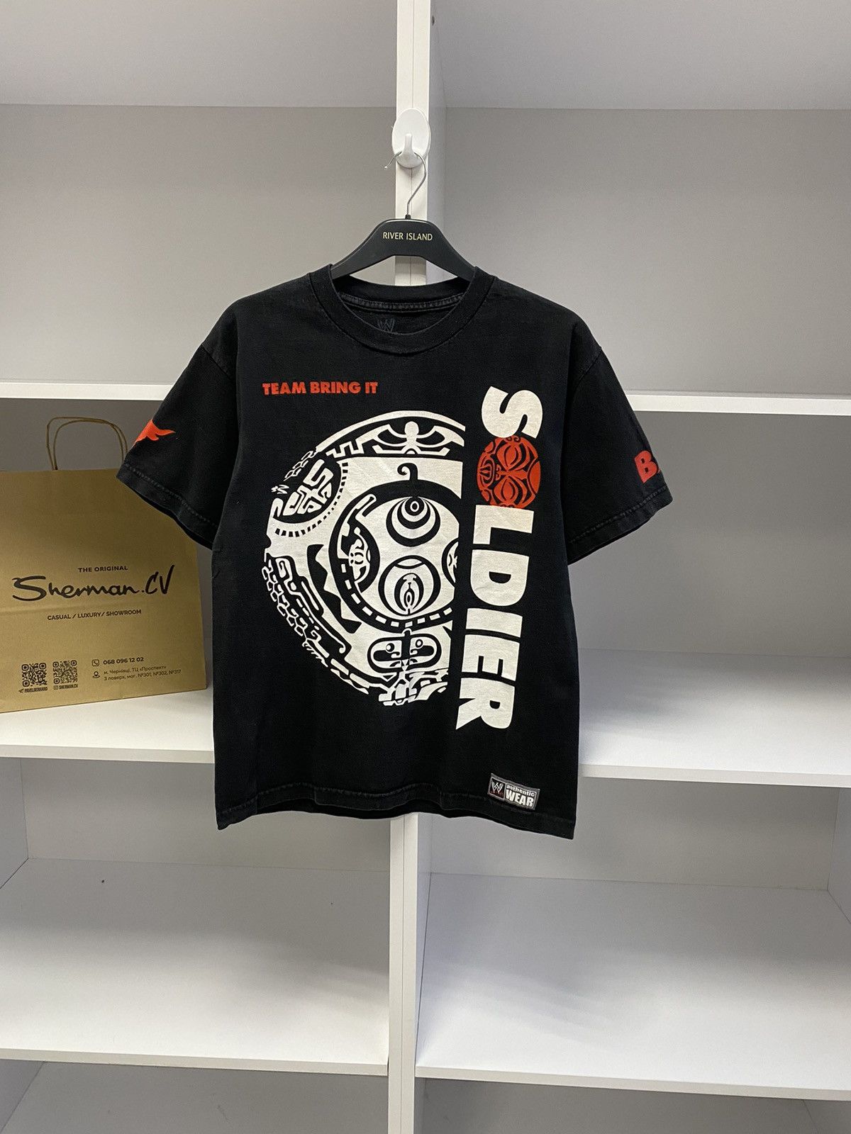 Vintage × WWE The Rock Mens Shirt WWE Authentic Team Bring It Soldier Size US M / EU 48-50 / 2 - 1 Thumbnail
