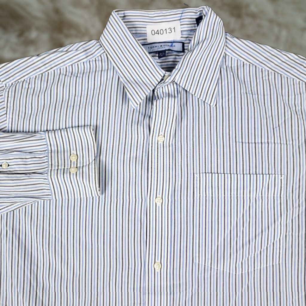 Tommy Hilfiger Tommy Hilfiger Shirt Mens Medium Blue Striped Button Up Long Sleeve Size US M / EU 48-50 / 2 - 1 Thumbnail