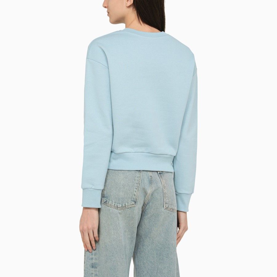 A.P.C. o1d2blof0724 Logo Cotton Sweatshirt in Light Blue Size L / US 10 / IT 46 - 3 Thumbnail