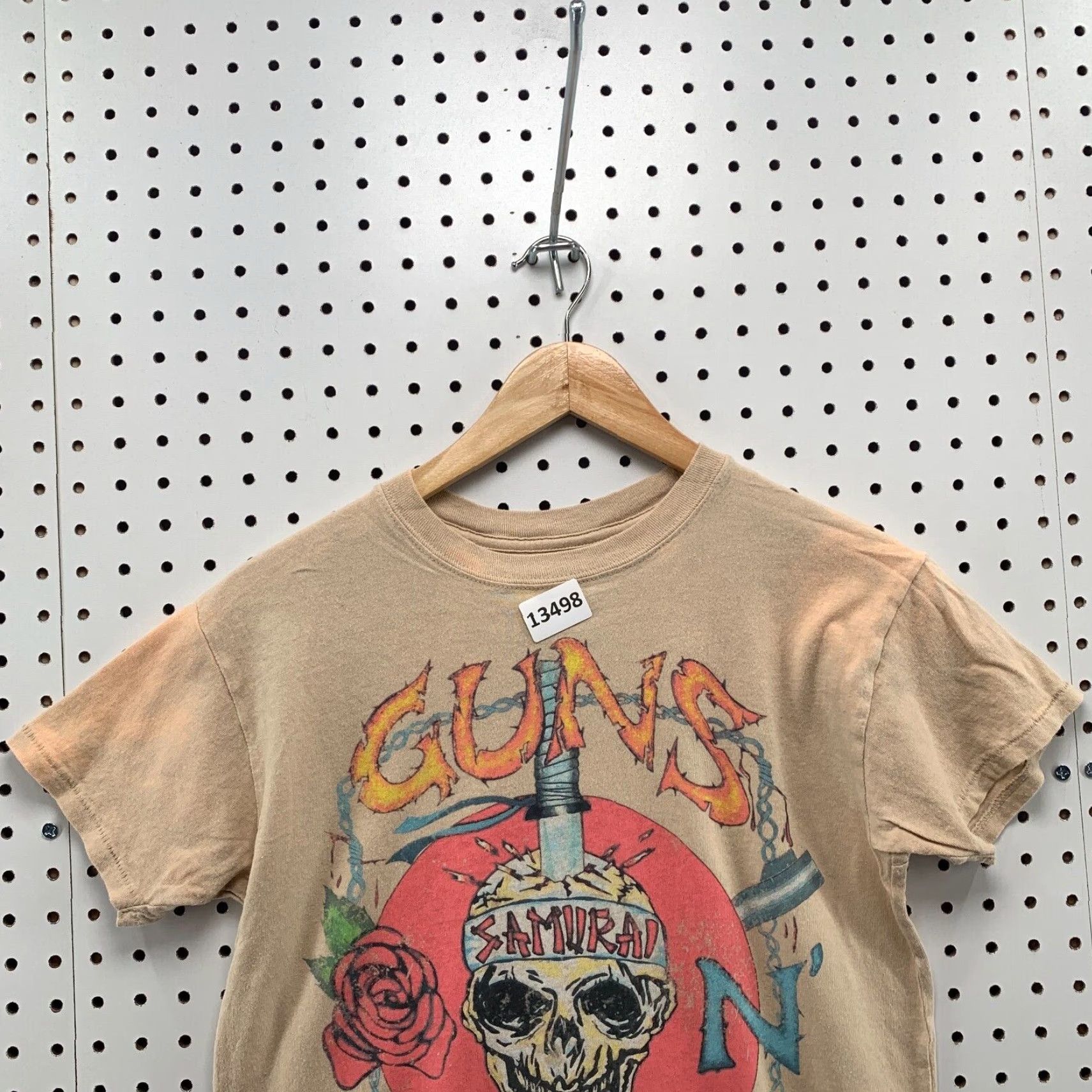 Logo 7 Guns N' Roses Skull Logo Brown Short Sleeve T-Shirt Adult XS Size US XS / EU 42 / 0 - 3 Thumbnail