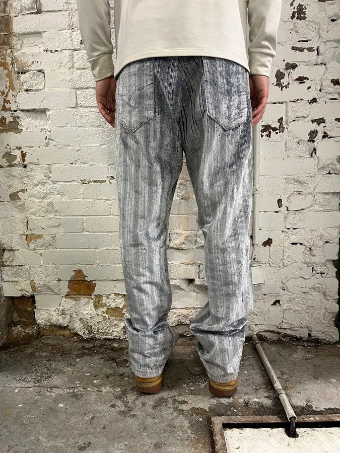 Versace AW2005 Versace White & Blue Irregular Corduroy Pants Size US 32 / EU 48 - 3 Thumbnail