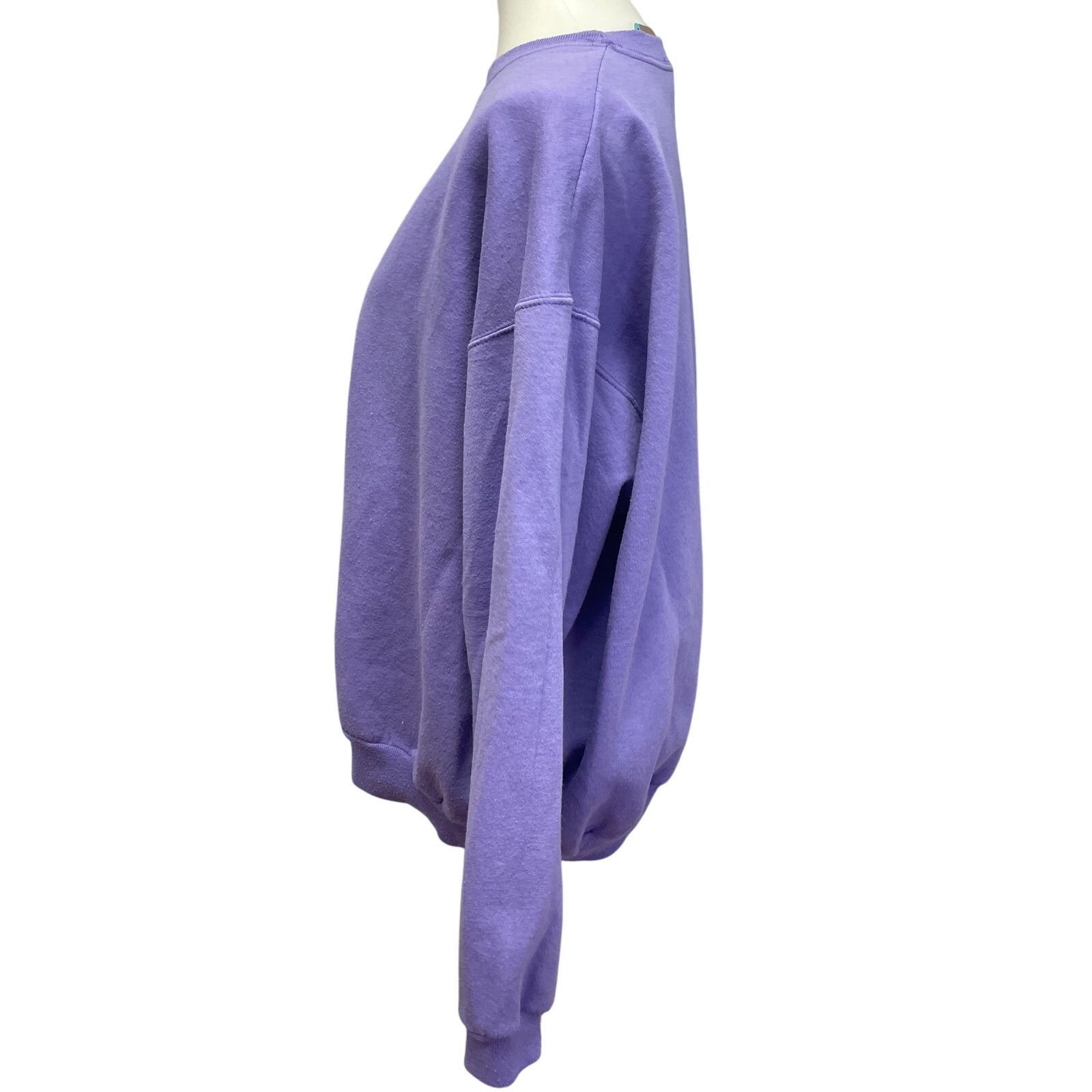 Hanes Hand Printed Womens 2X Page Flower Long Sleeve Sweatshirt Size XXL / US 16-18 / IT 52-54 - 3 Thumbnail