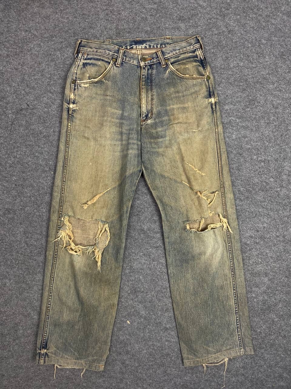 Wrangler vintage wrangler rusty distressed denim nice design Size US 32 / EU 48 - 8 Thumbnail