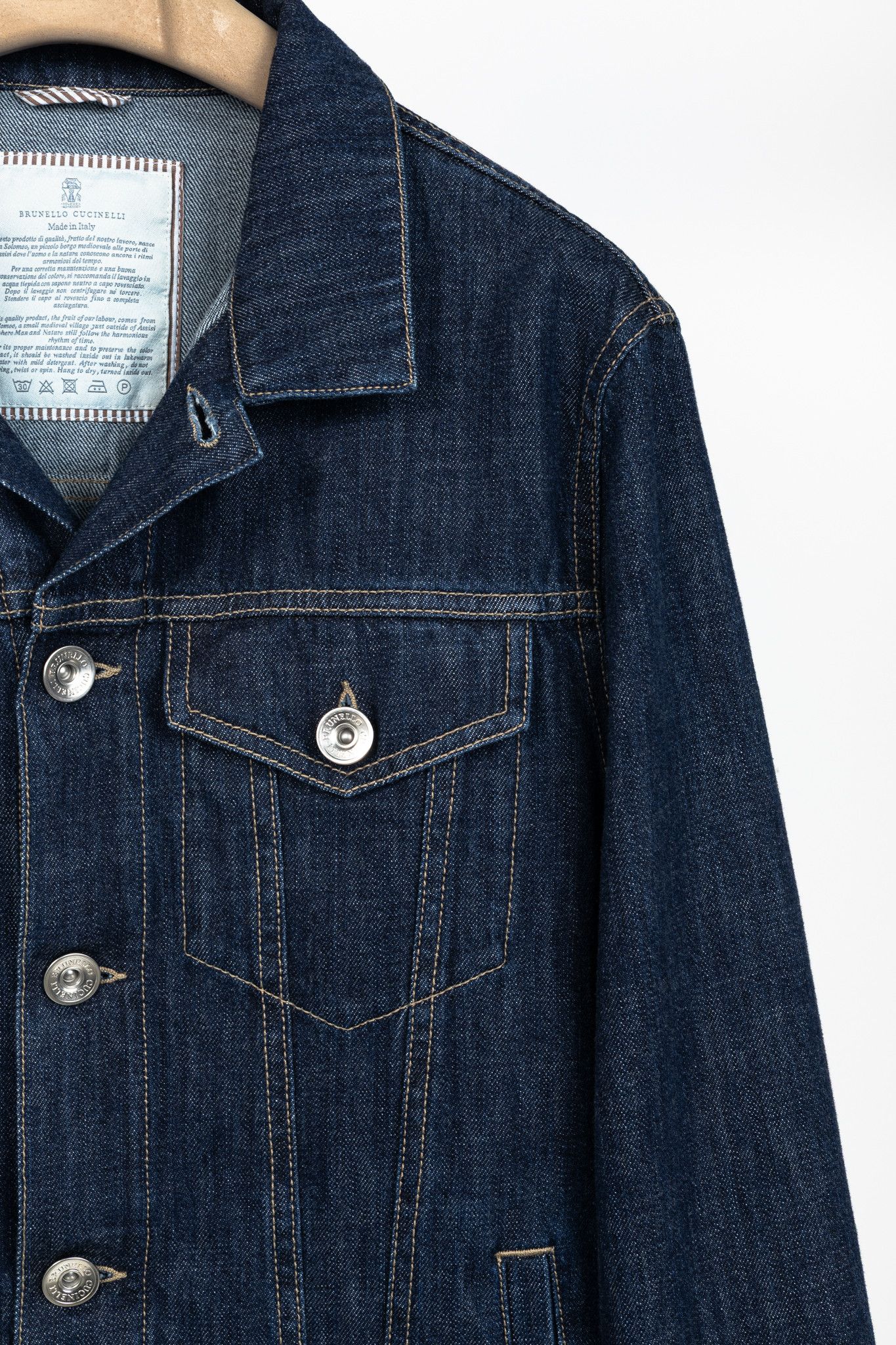 Brunello Cucinelli Brunello Cucinelli SS/22 Blue Cotton-Denim Jean Jacket Size US XS / EU 42 / 0 - 6 Thumbnail