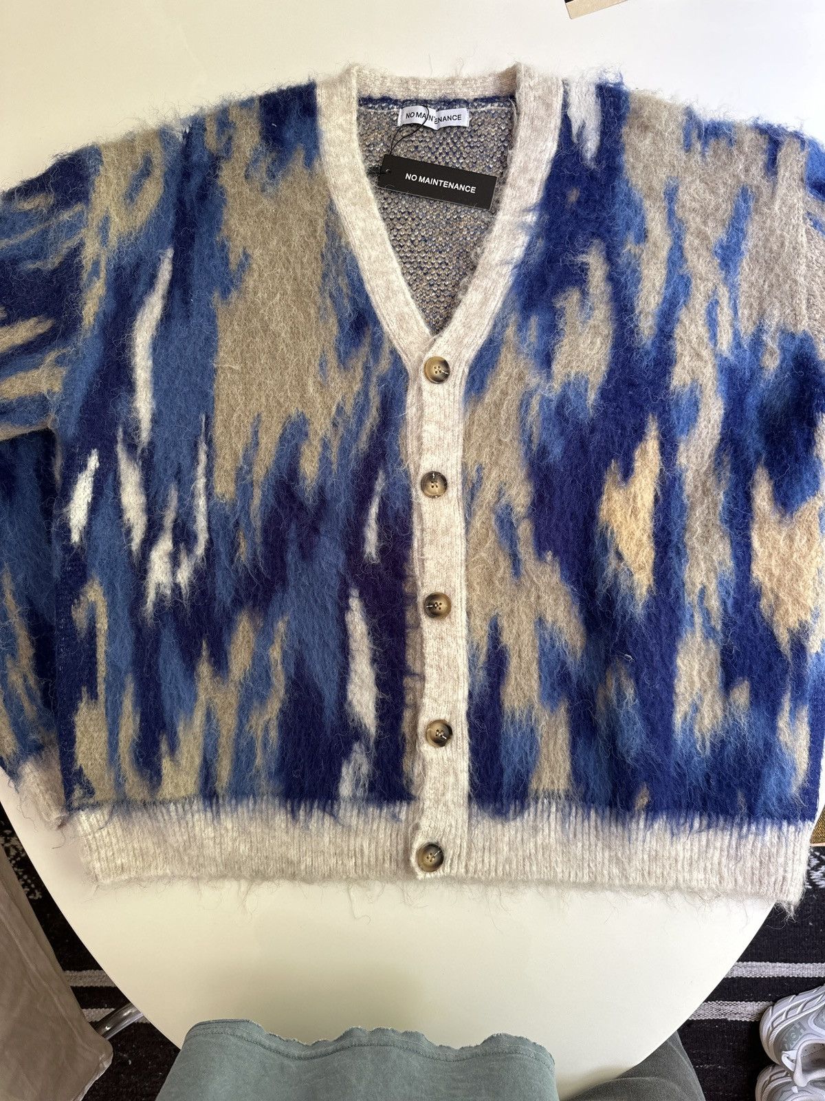 トップス NO MAINTENANCE SHAGY cardigan No Maintenance Still Shag Cardigan Olive In Multicolor