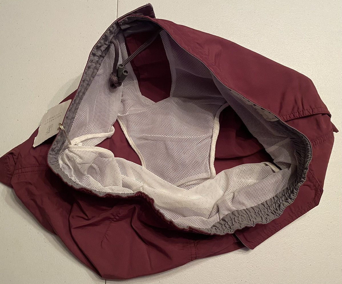 Brunello Cucinelli Brunello Cucinelli 🇮🇹 Oxblood Techno Resort Swim Shorts L NWT Size US 36 / EU 52 - 12 Thumbnail