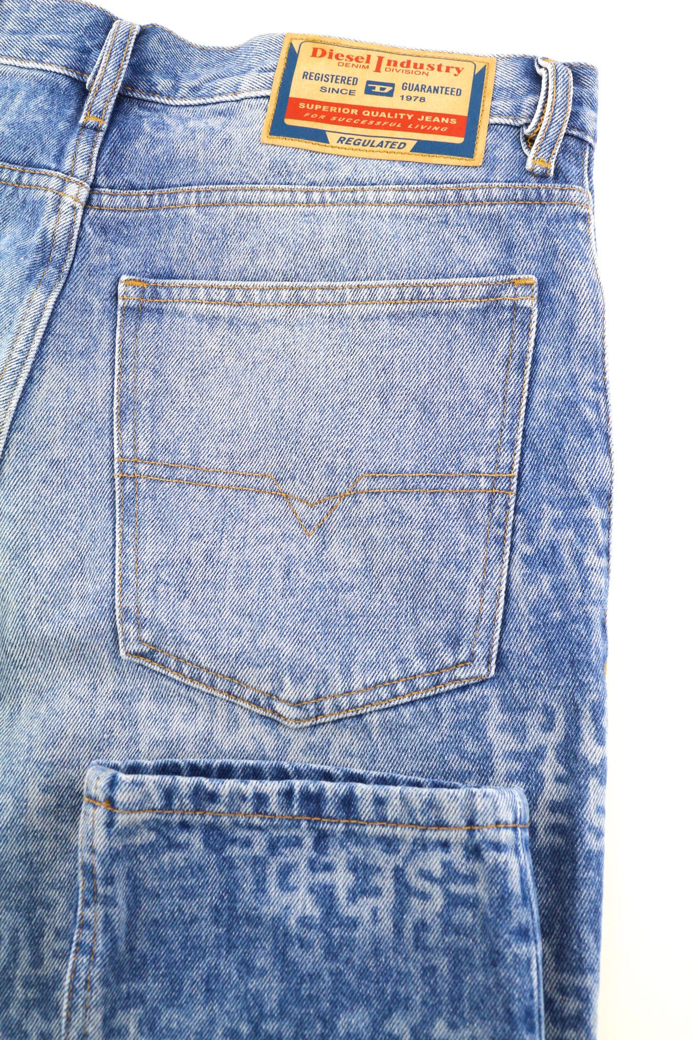 Diesel 1995 007F5 W34 Slim Straight Washed Blue Jeans 40222 Size US 34 / EU 50 - 6 Thumbnail