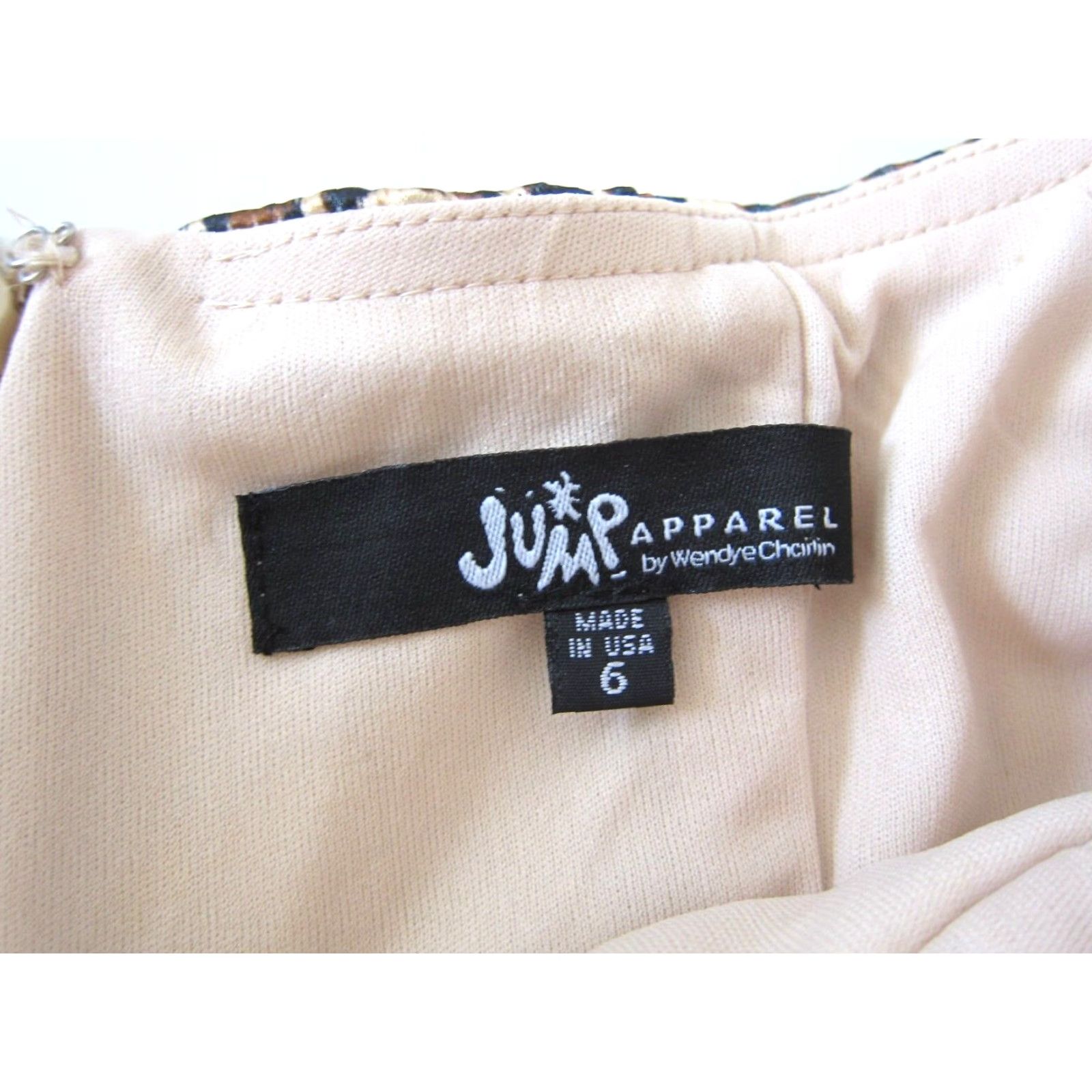 Vintage VINTAGE Jump Apparel Dress Shirt Brown Cheetah Strapless Ruched Pocket Prom Party 6 Women Size M / US 6-8 / IT 42-44 - 4 Thumbnail