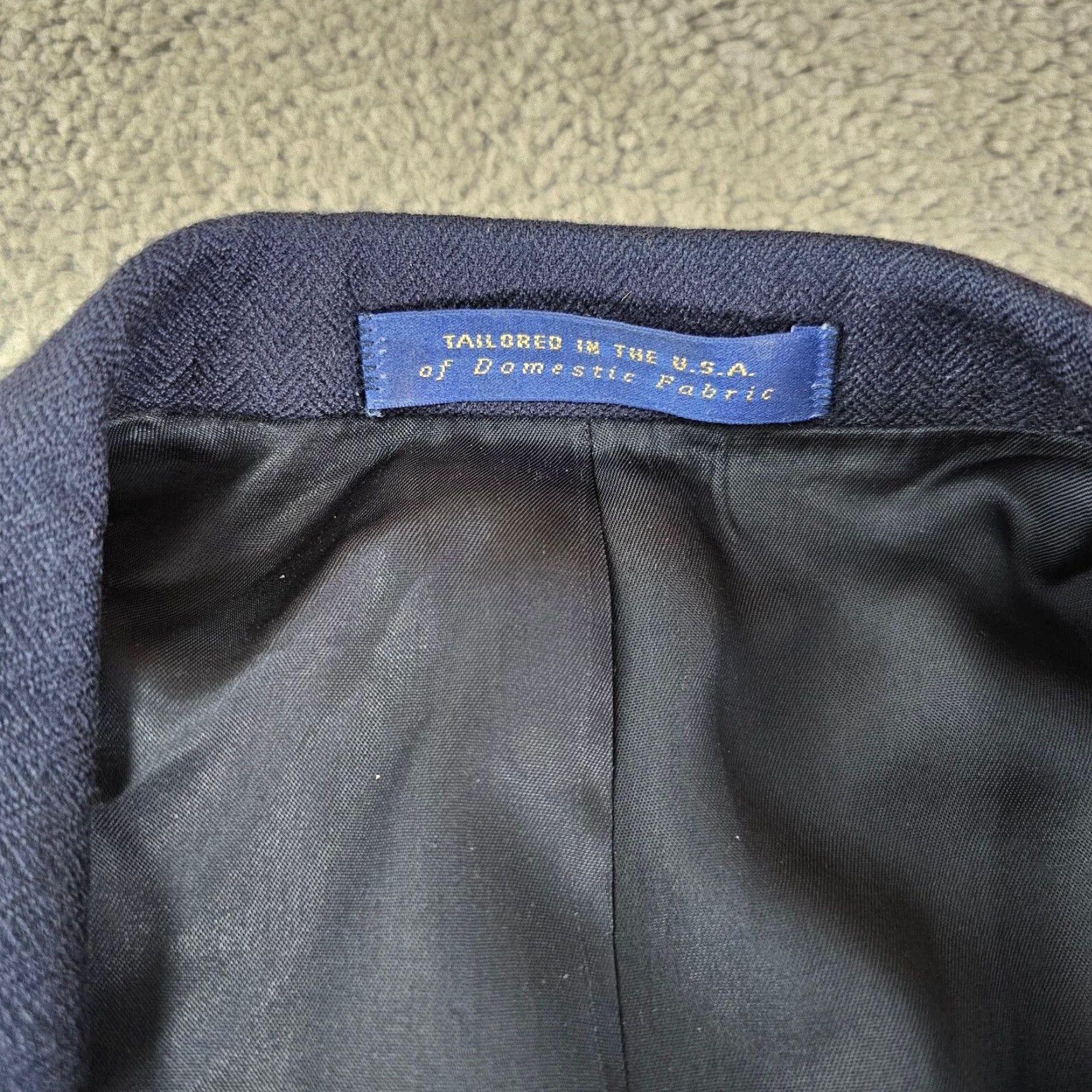 Nordstrom Nordstrom Loro Piana Blazer Mens 44L Navy 2 Button Single-Breasted Notch Lapel Wool Camelhair Tweed Jacket Size 44R - 6 Thumbnail
