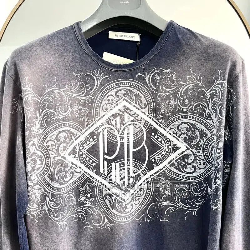 Balmain Balmain Colorful Print Long Sleeve T-Shirt . Size US S / EU 44-46 / 1 - 5 Thumbnail