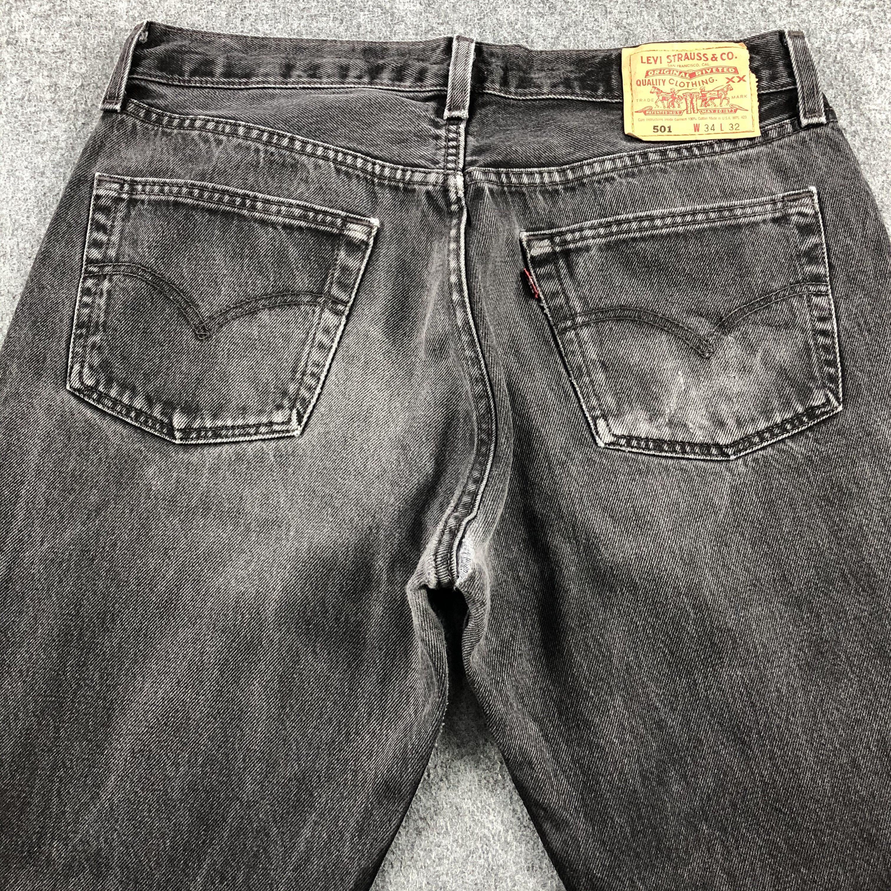 Levi's 90s Vintage Ripped Levis 501 Earth Tone Jeans-J1565 Size US 33 - 4 Thumbnail