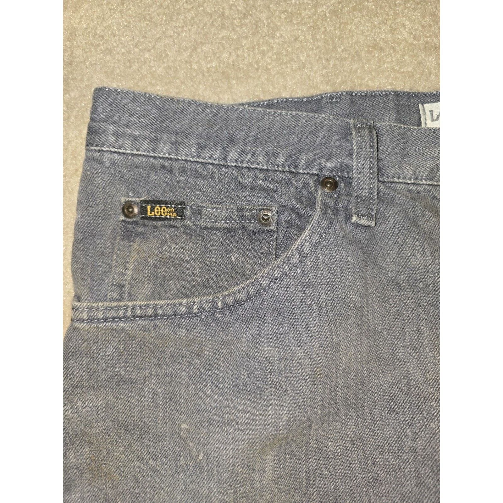Lee Lee Jeans Mens Size 38x30 Gray Denim Lee Regular Fit Size US 38 / EU 54 - 2 Thumbnail
