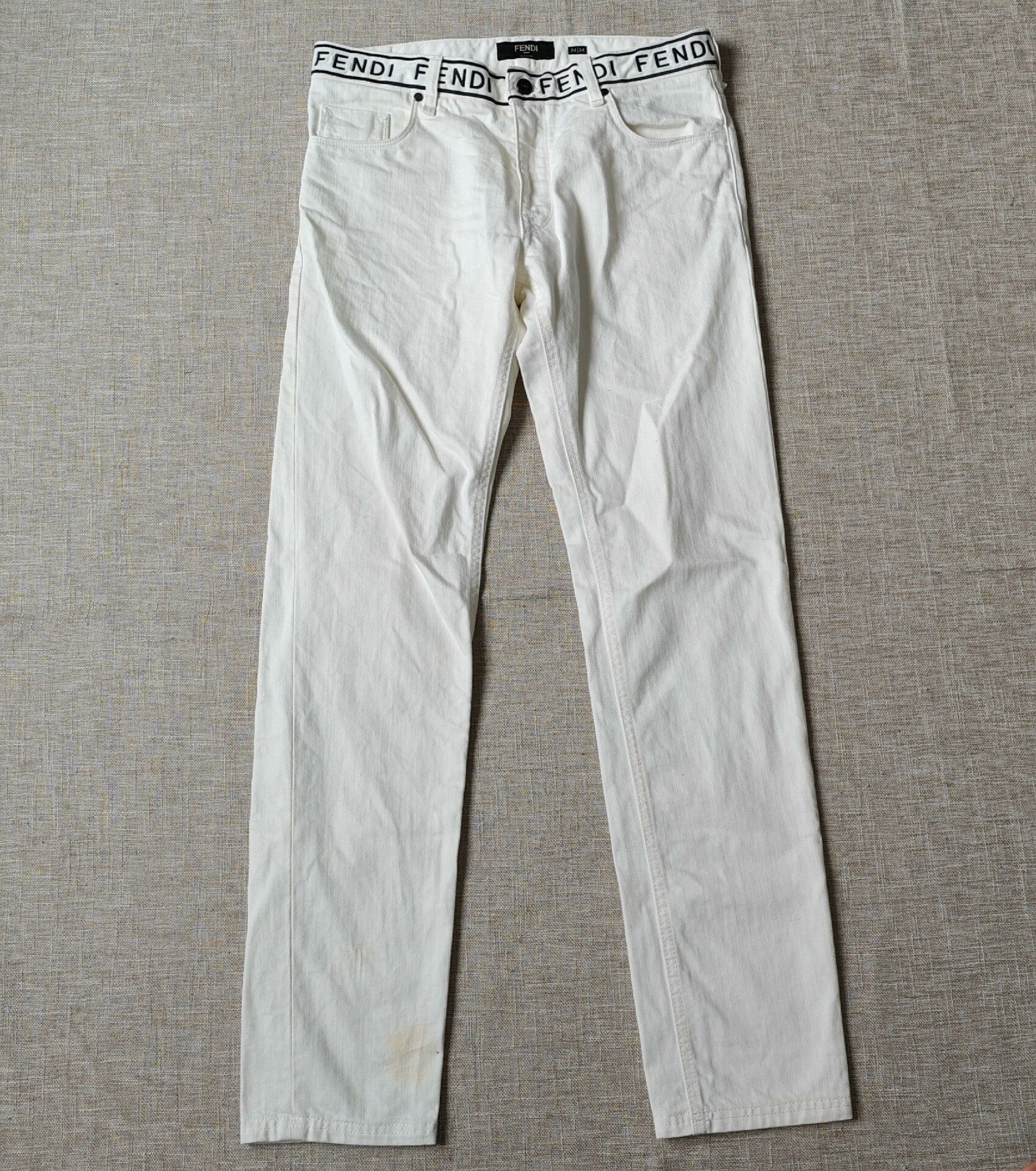 Fendi Fendi Men's White Casual Jeans Size US 34 / EU 50 - 1 Thumbnail