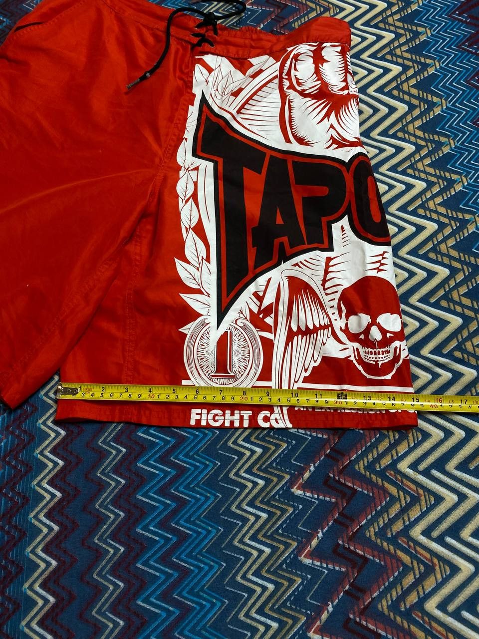 Tapout Crazy Y2K Affliction Style Grunge Skater Wings Skull Shorts Size US 36 / EU 52 - 6 Thumbnail