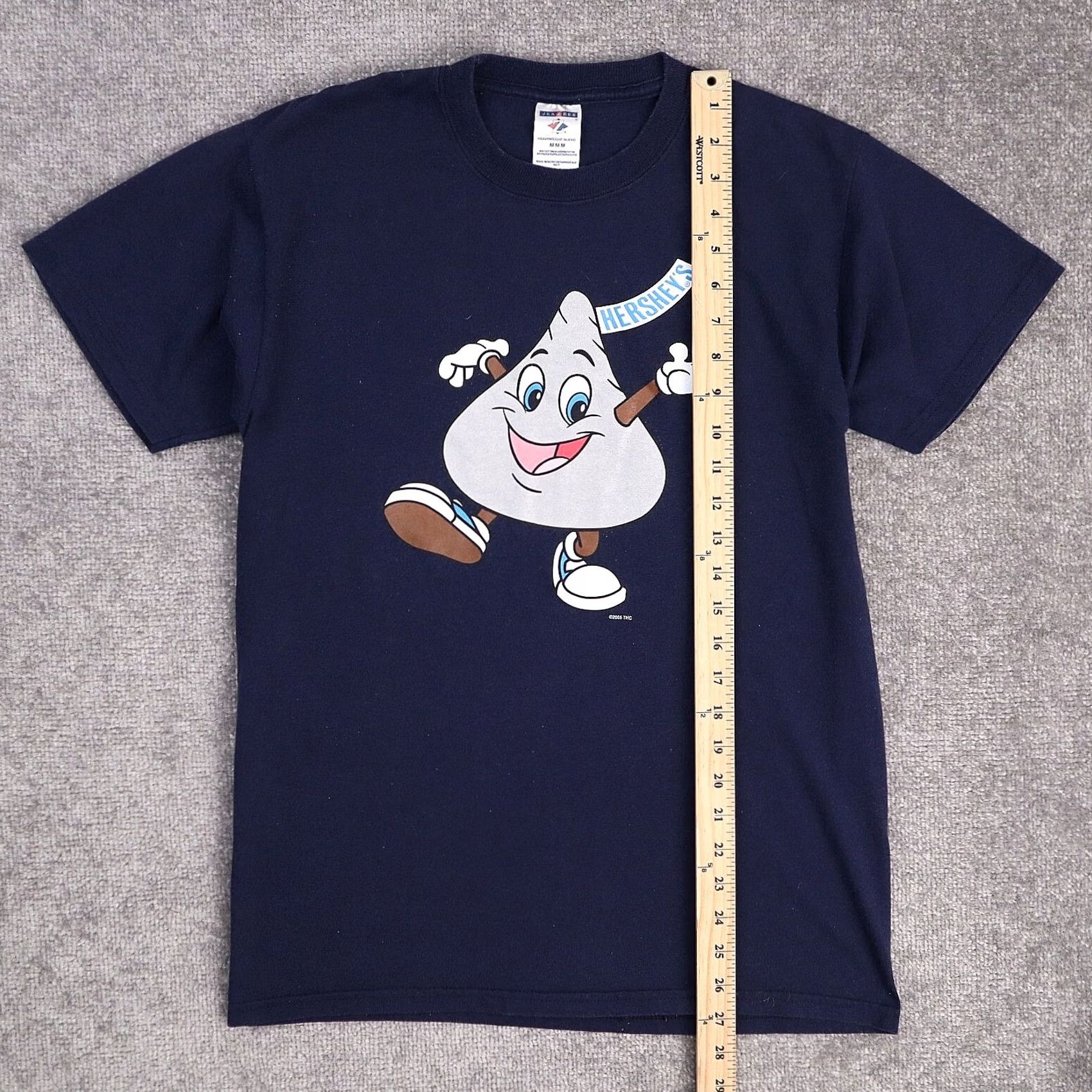 CHOCOOLATE Vintage Y2K Hersheys Chocolate Kiss Cartoon Medium Blue Short Sleeve Shirt Size US M / EU 48-50 / 2 - 3 Thumbnail